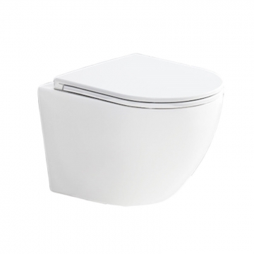 WC závěsné kapotované, tiché splachování, RIMLESS, 495x360x370, keramické, vč. sedátka CSS113S
